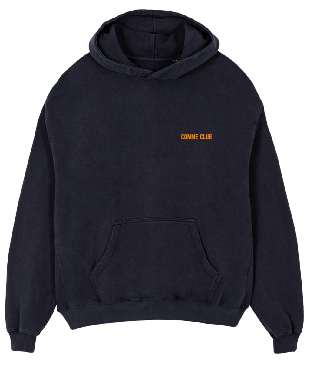 460GSM BLACK VINTAGE HOODIE