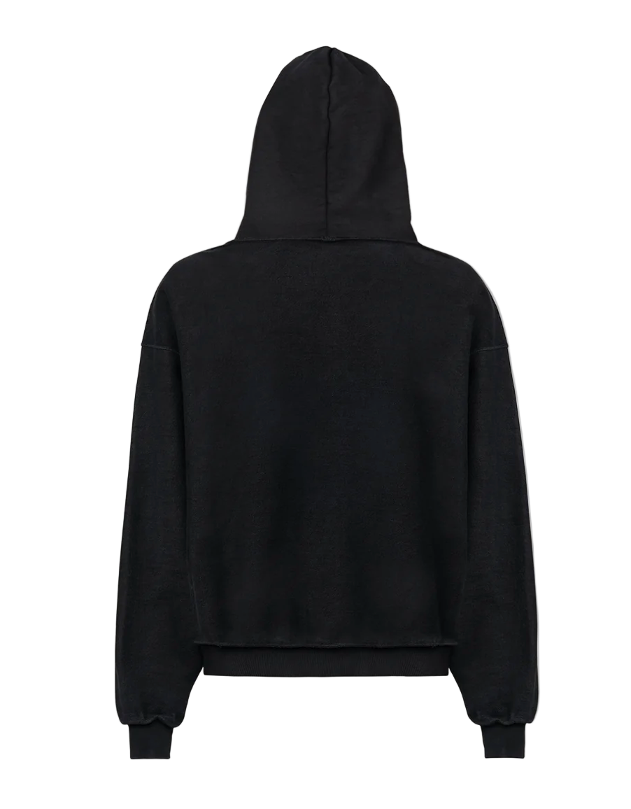 860GSM BLACK SUPER HEAVY REVERSIBLE HOODIE