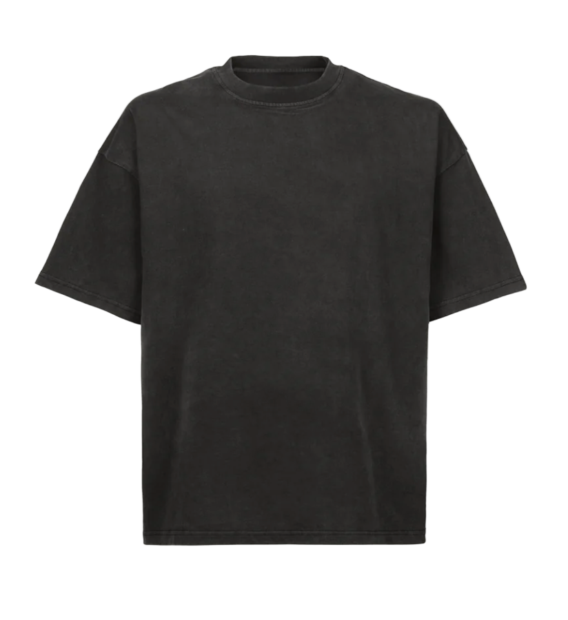 240GSM BLACK VINTAGE TEE
